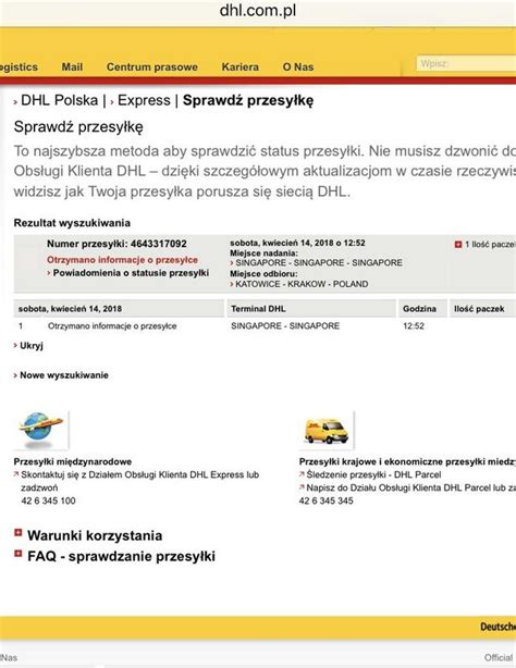 sprawdz przesylke dhl